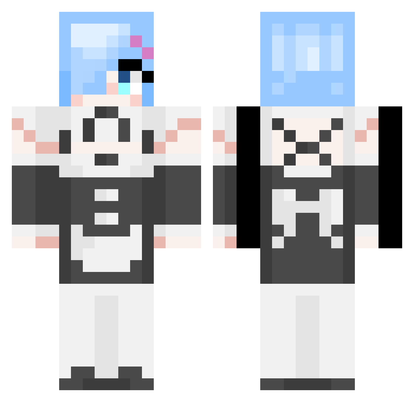lcheuahl Minecraft skin, front and back view