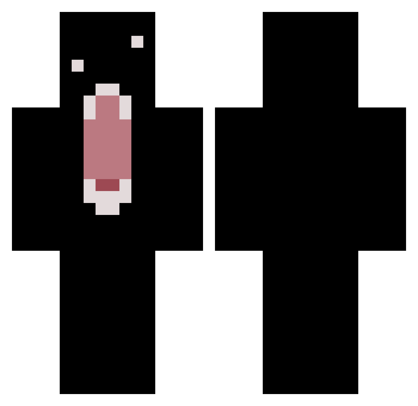 kenn3l Minecraft skin, front and back view