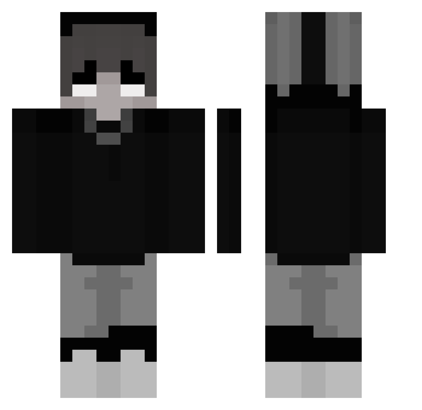 trongqui Minecraft skin, front and back view