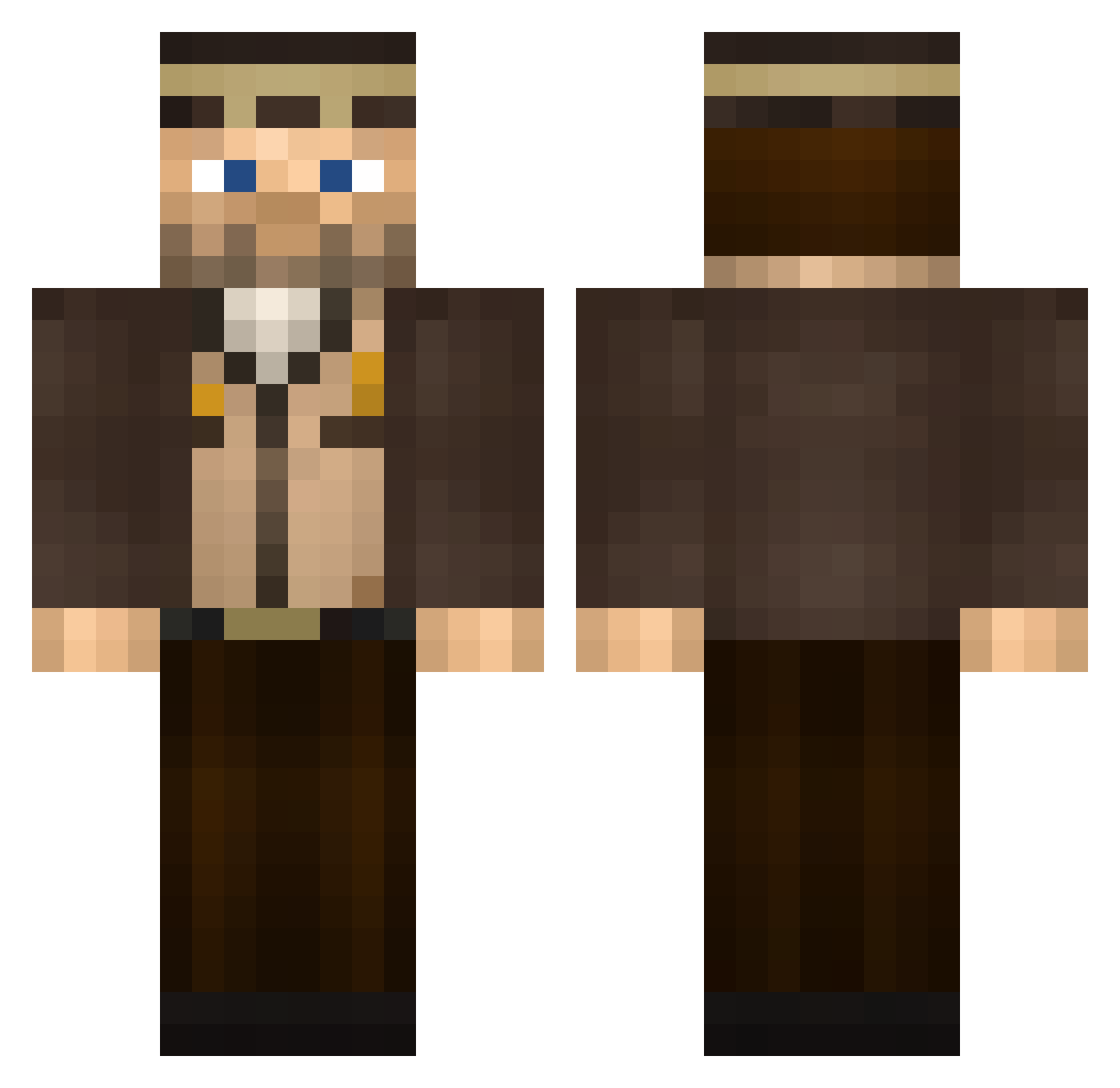 ByKasapBey Minecraft skin, front and back view
