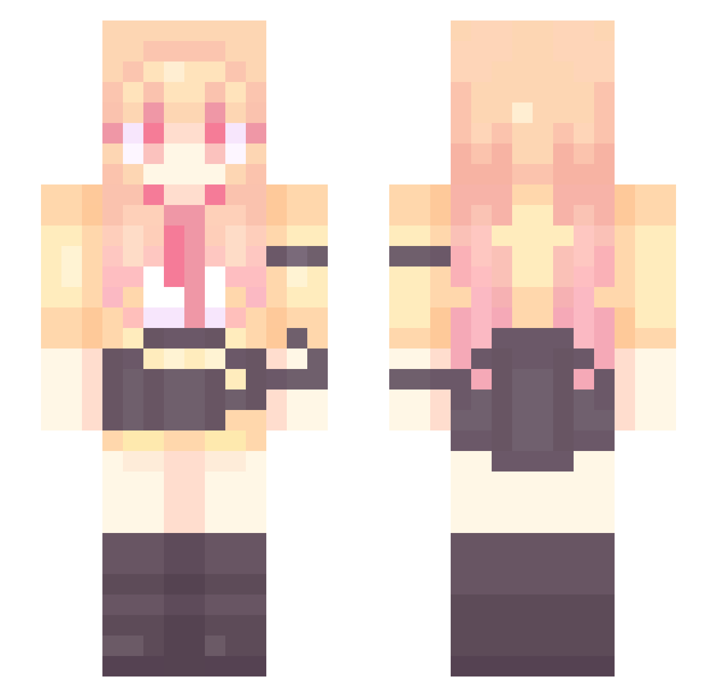 Saki_Tenma88Star Minecraft skin, front and back view