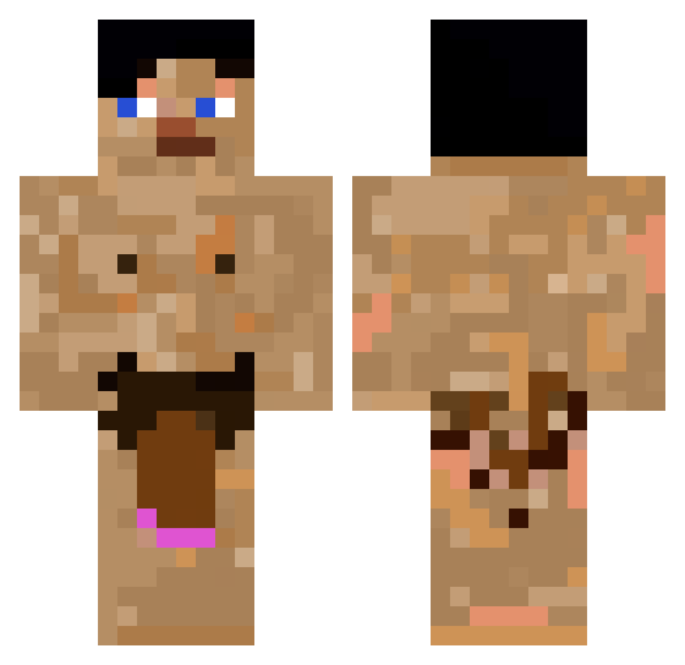 LucaDonna Minecraft skin, front and back view
