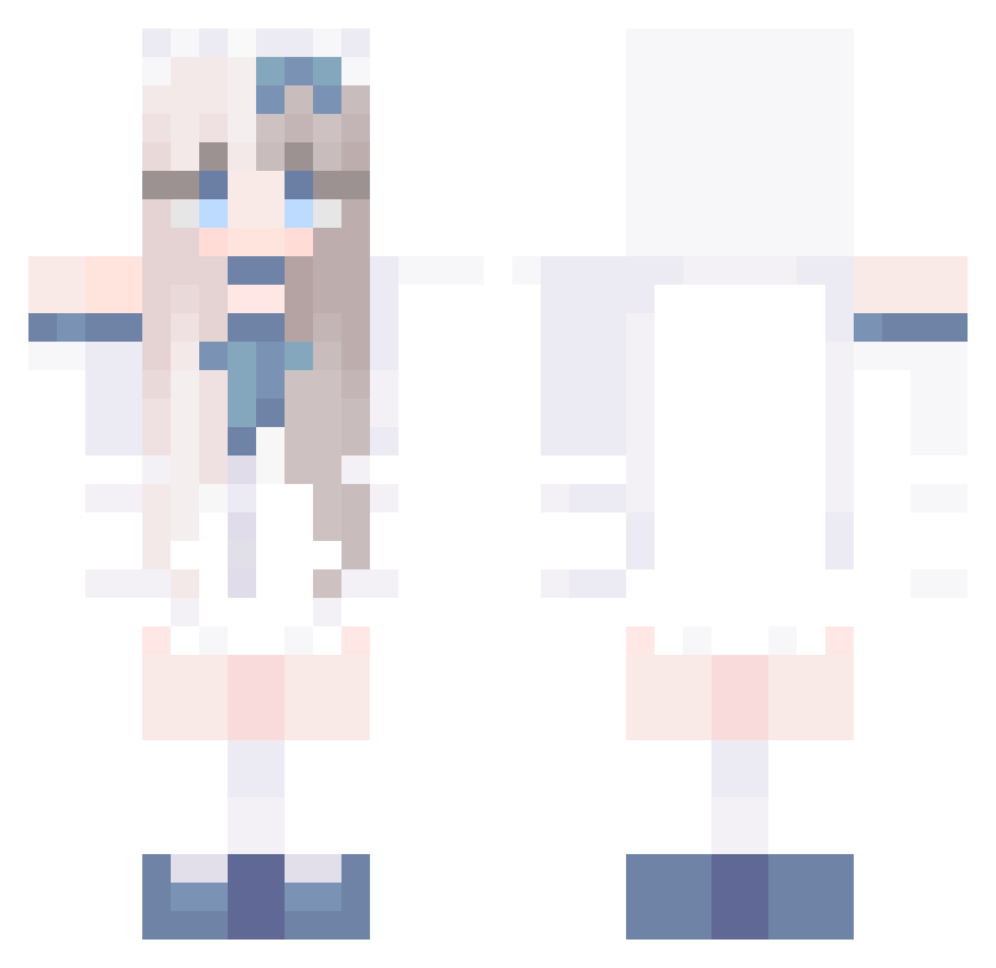 Sora3506 Minecraft skin, front and back view