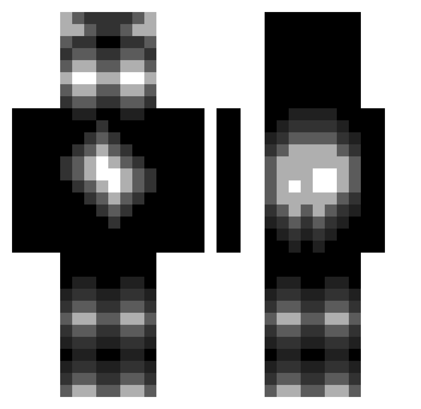 ZAMRARZARA55 Minecraft skin, front and back view
