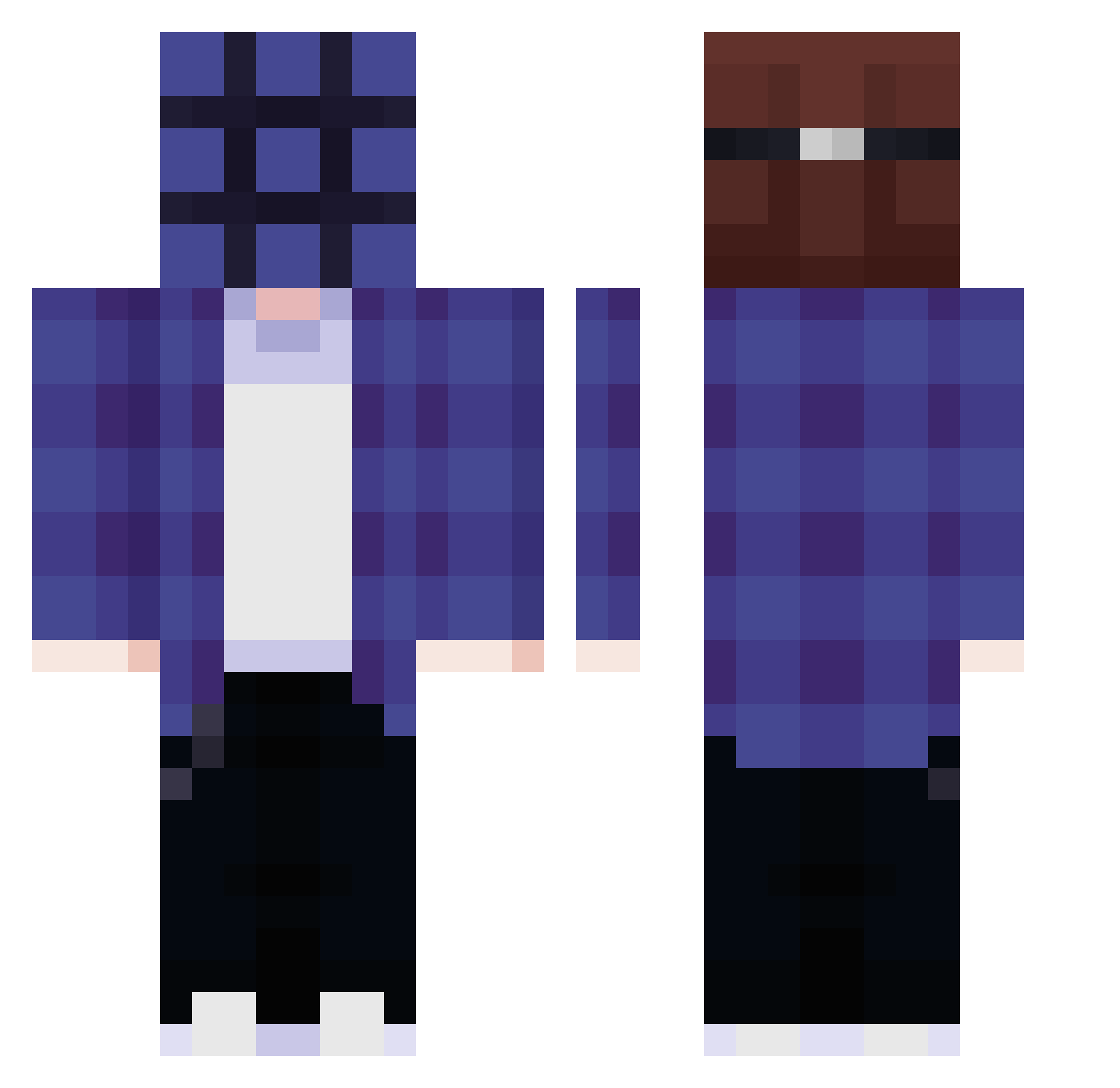 Spymartserwz Minecraft skin, front and back view