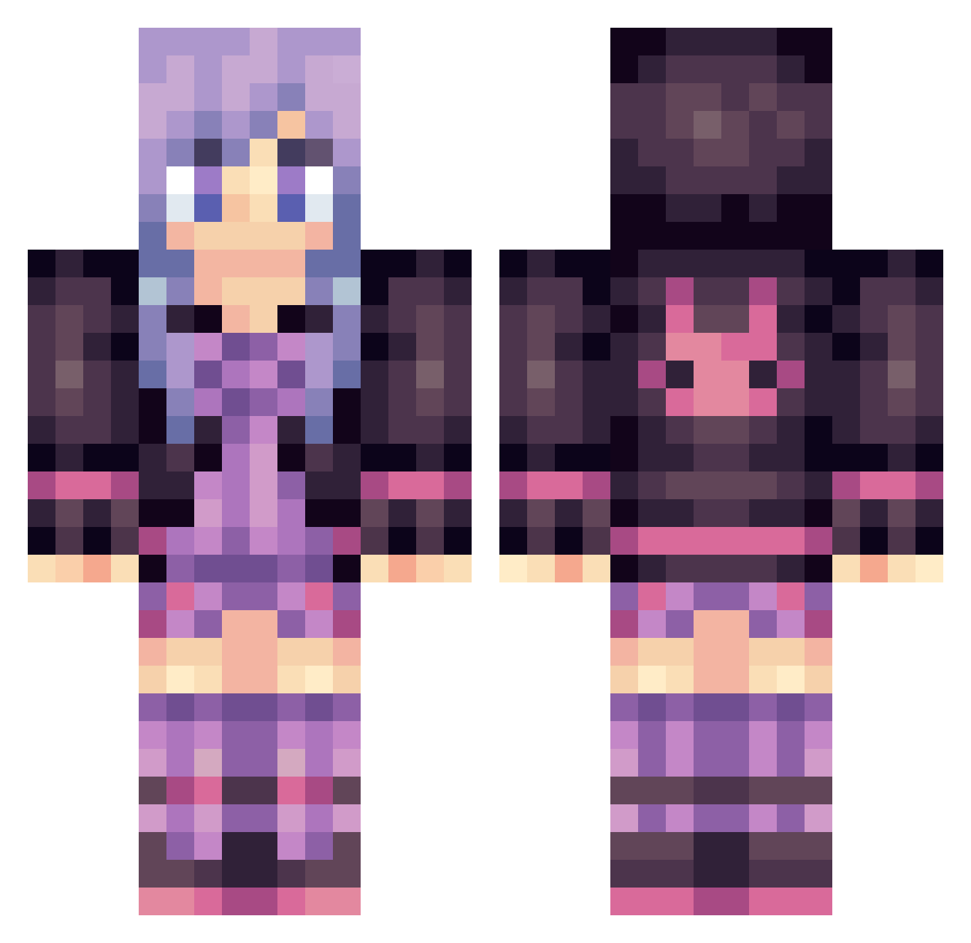markymark694 Minecraft skin, front and back view