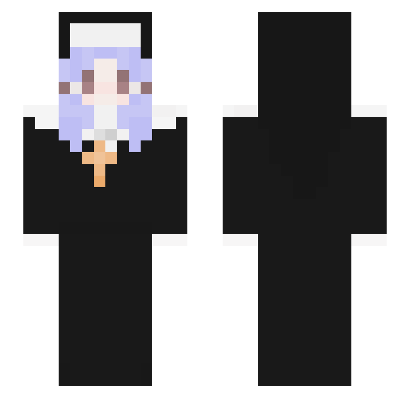 gimphut Minecraft skin, front and back view
