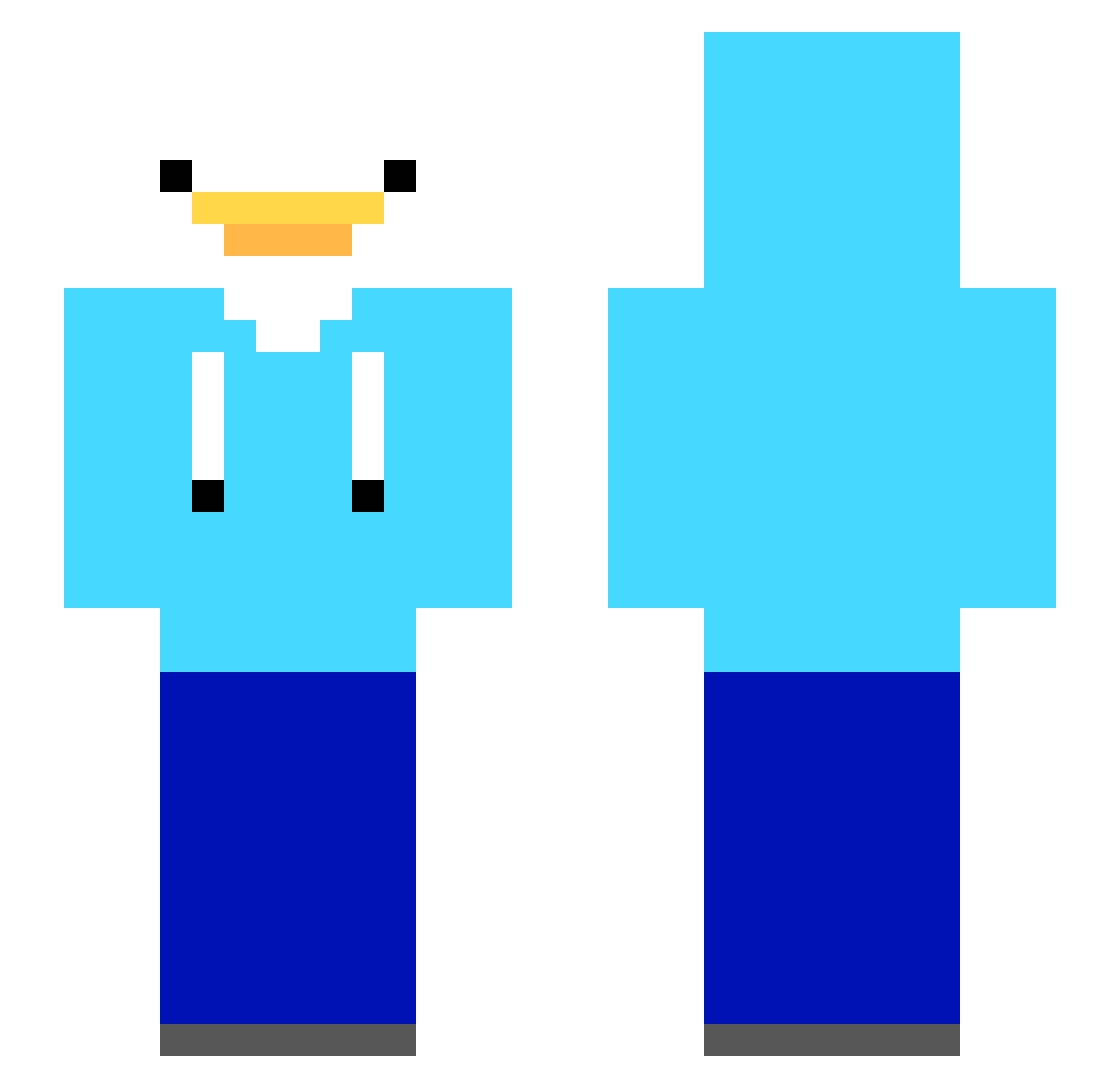 XttrekzX Minecraft skin, front and back view