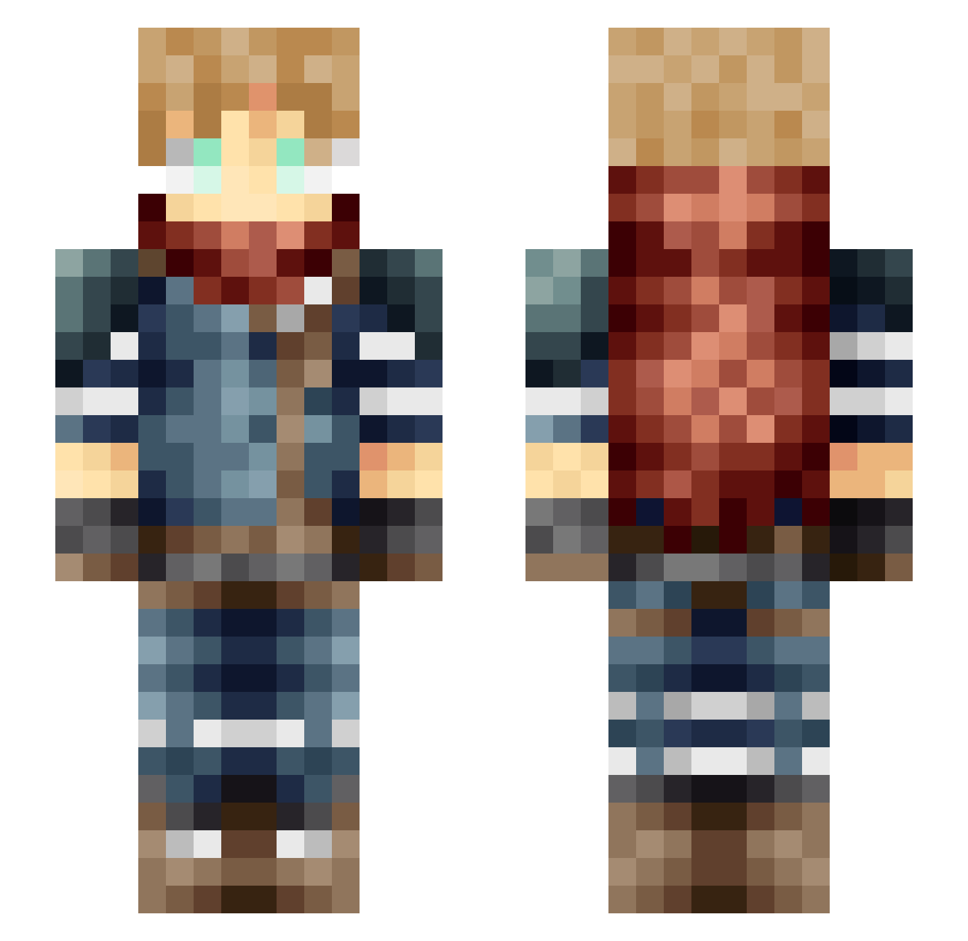 Sparkling_noodle Minecraft skin, front and back view