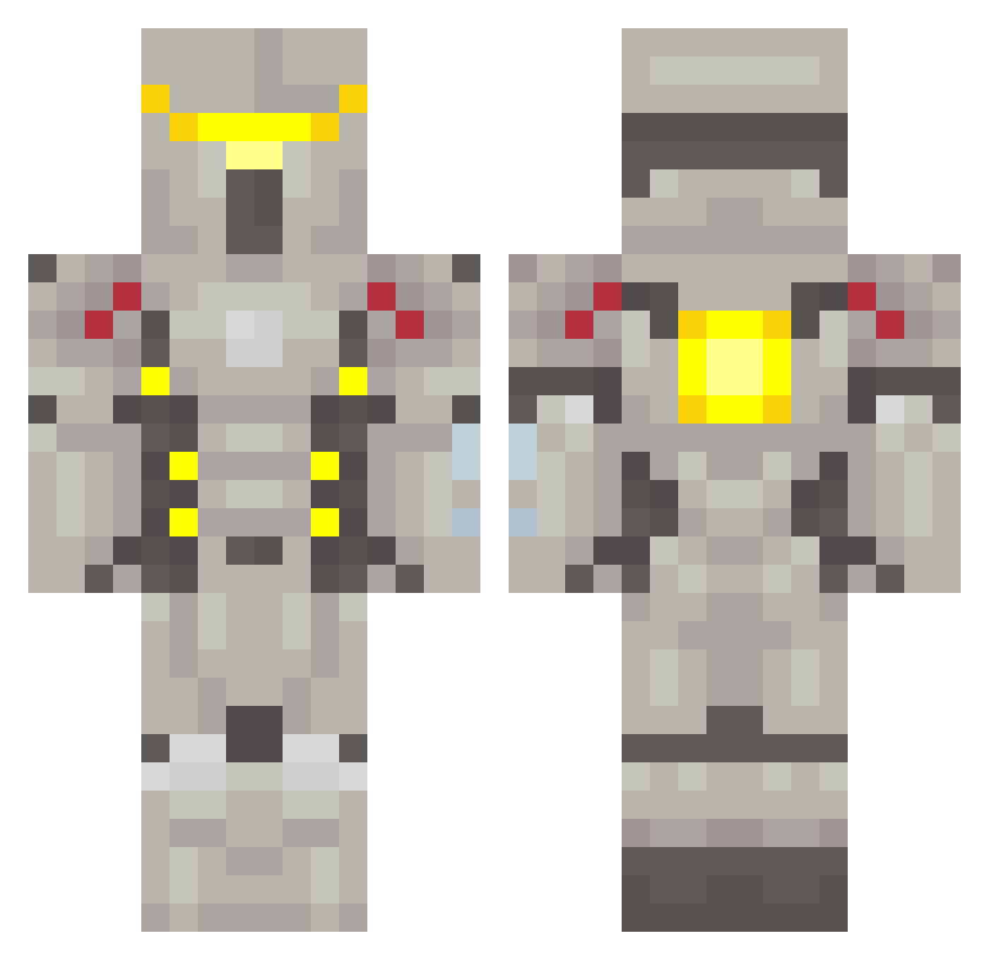 Talyoki Minecraft skin, front and back view