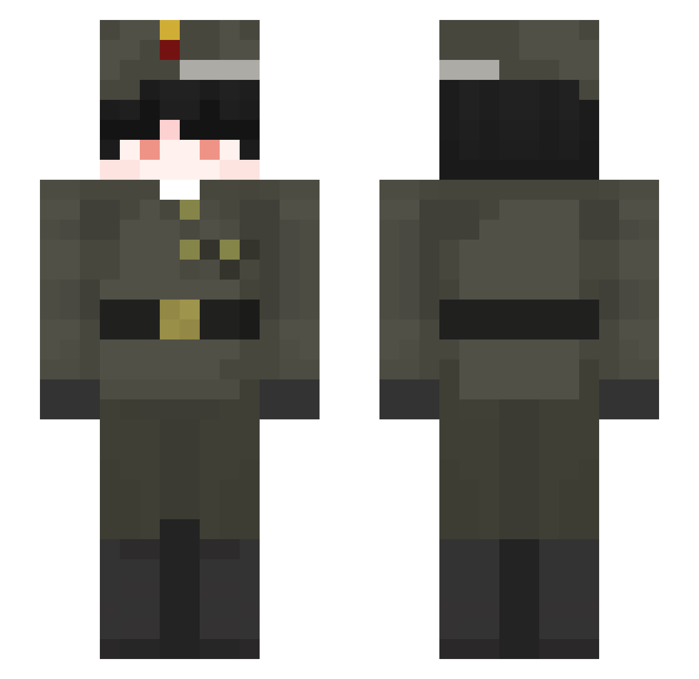 epter Minecraft skin, front and back view