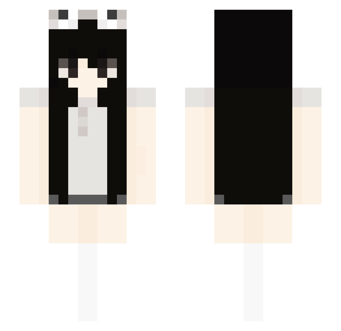 FreyaSkye Minecraft skin, front and back view