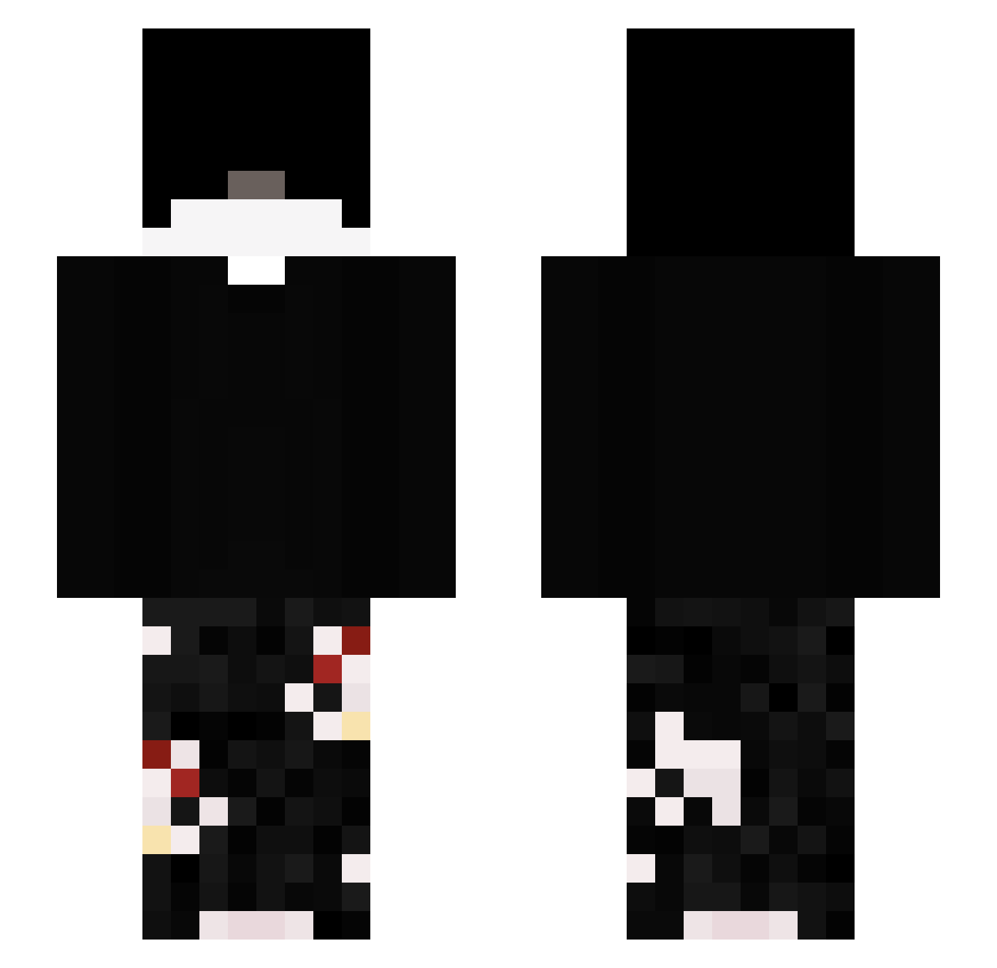 Itzz_Kosaa Minecraft skin, front and back view
