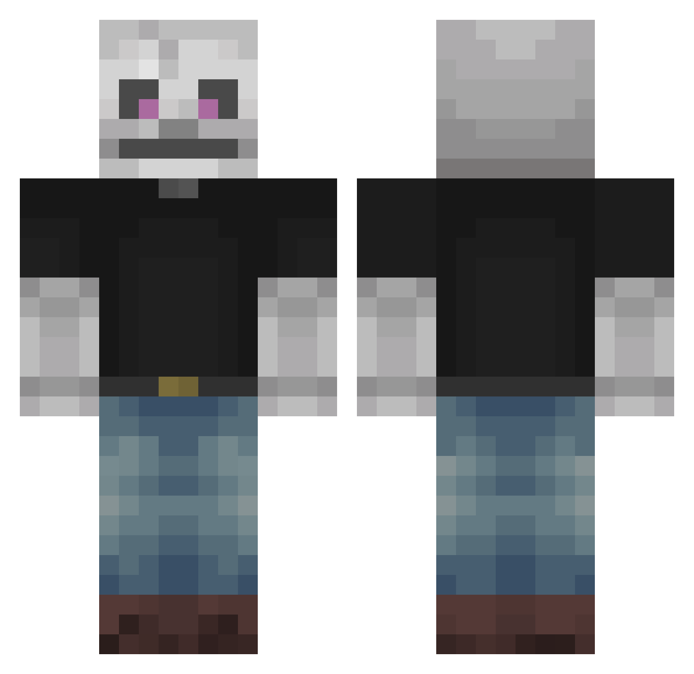 xDuwii Minecraft skin, front and back view
