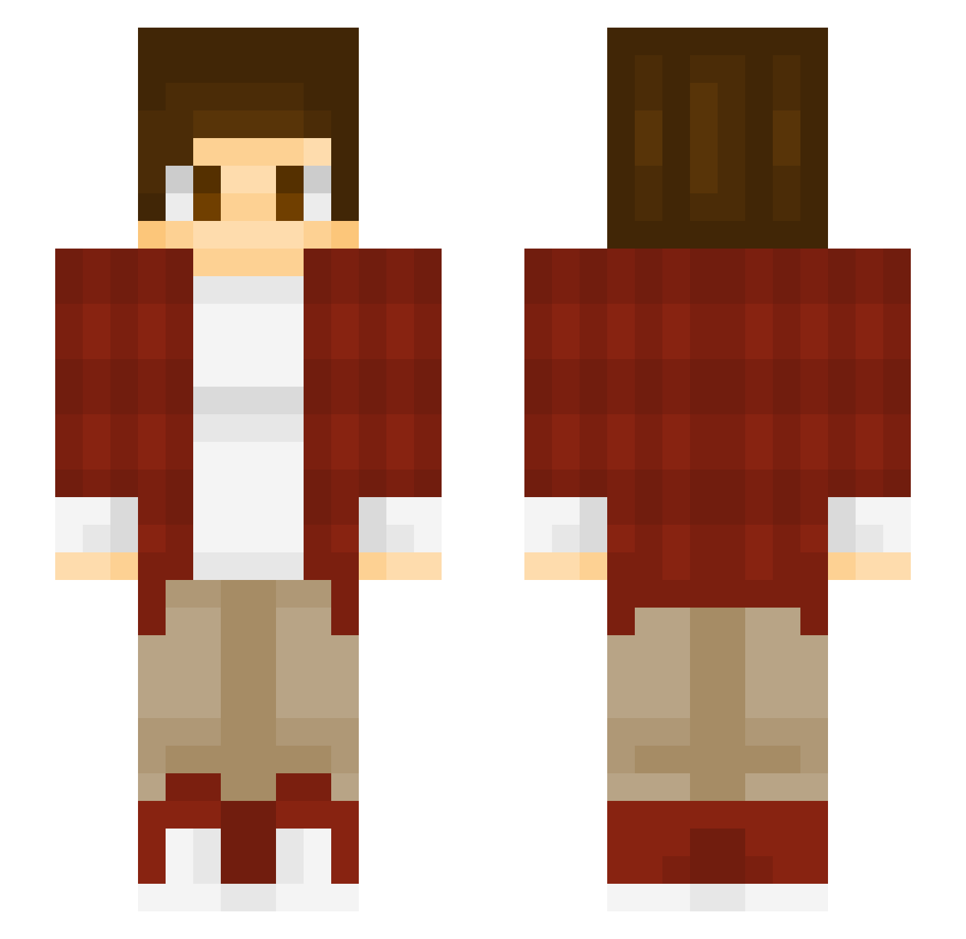 TL4768 Minecraft skin, front and back view