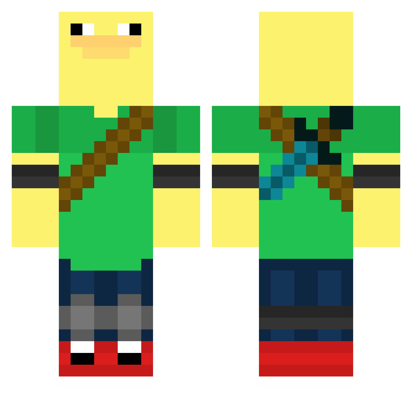 SupremeMilky Minecraft skin, front and back view
