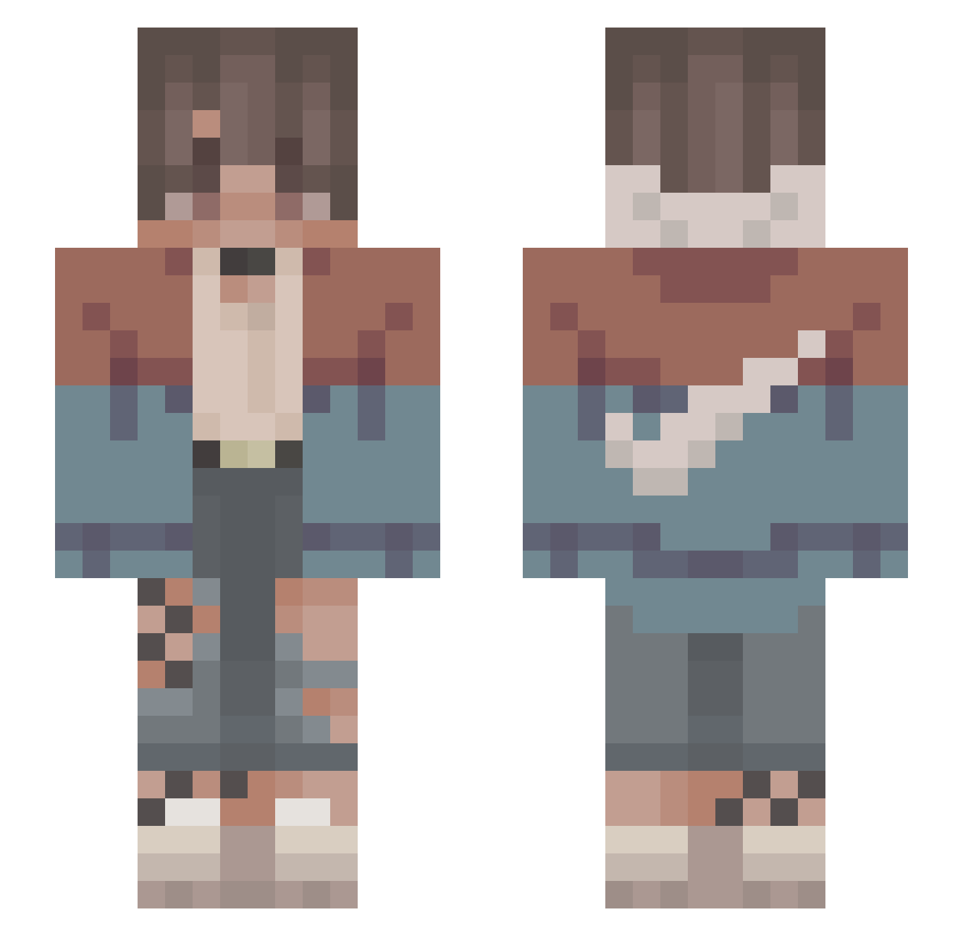 treewoodmac Minecraft skin, front and back view