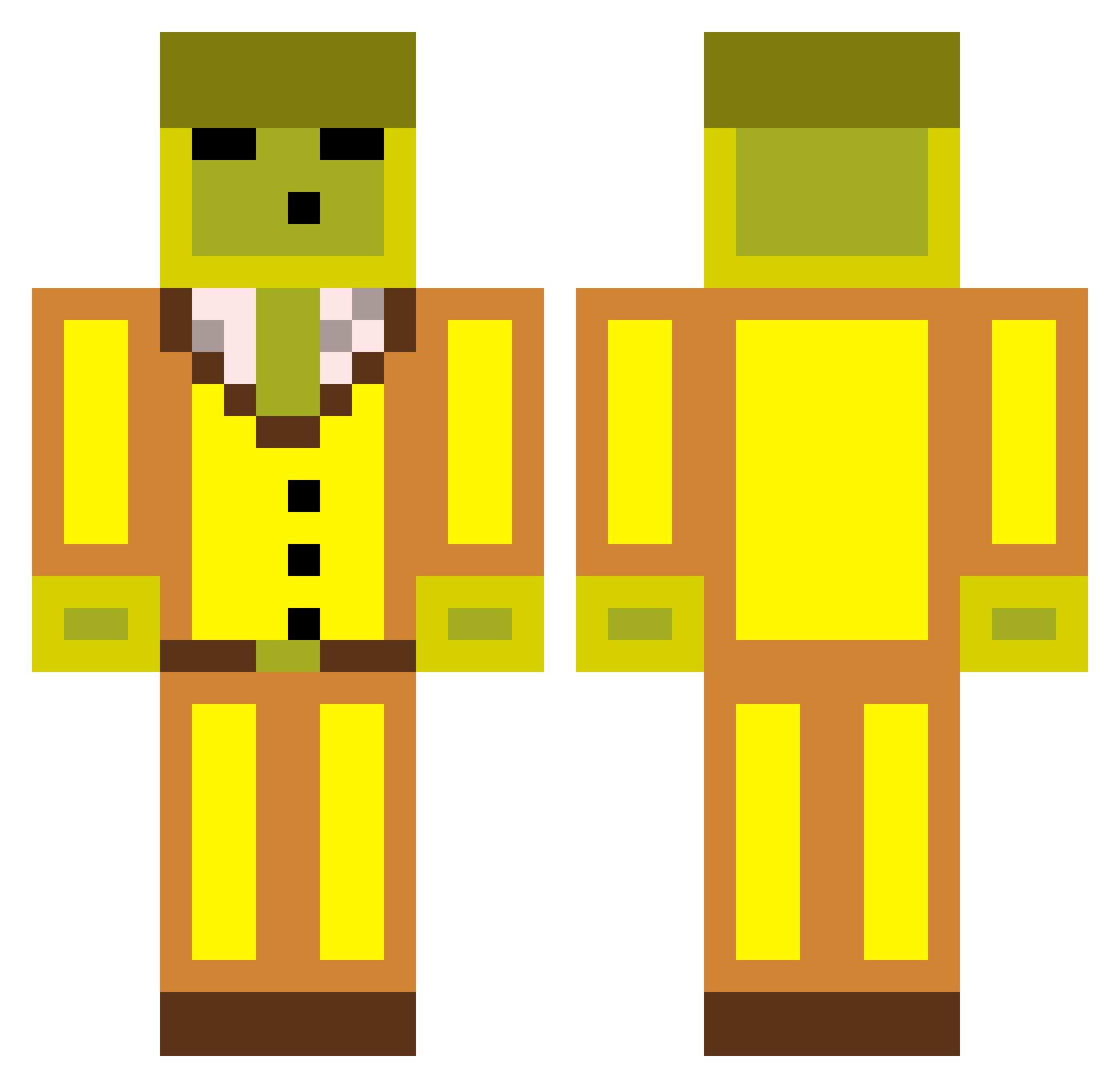 Studix_ Minecraft skin, front and back view