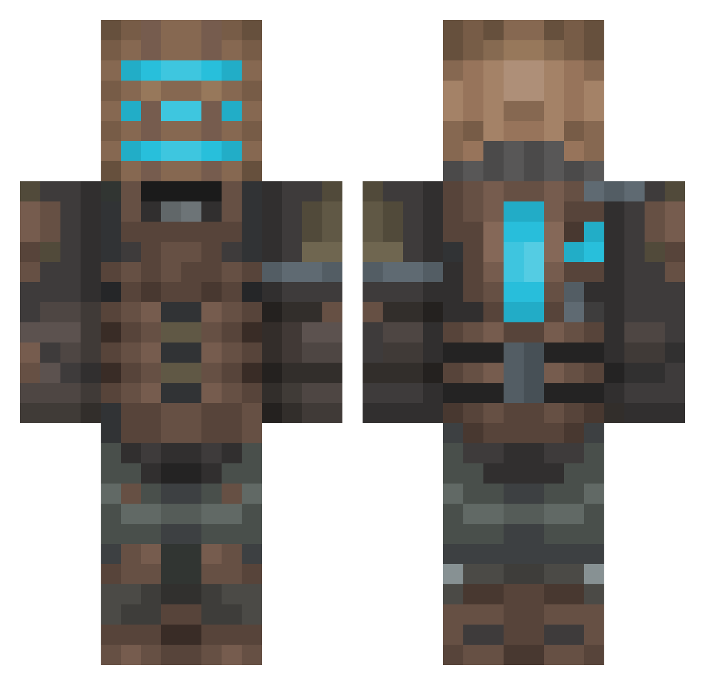 Dr4v3nlol Minecraft skin, front and back view