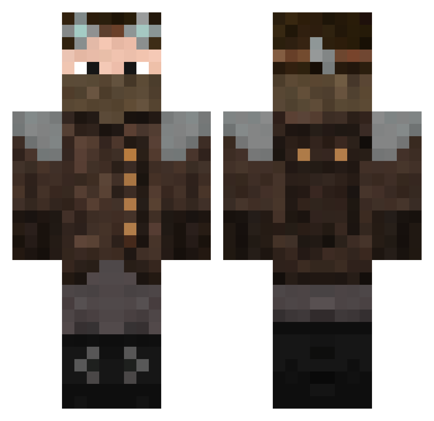 Safekeeping Minecraft skin, front and back view