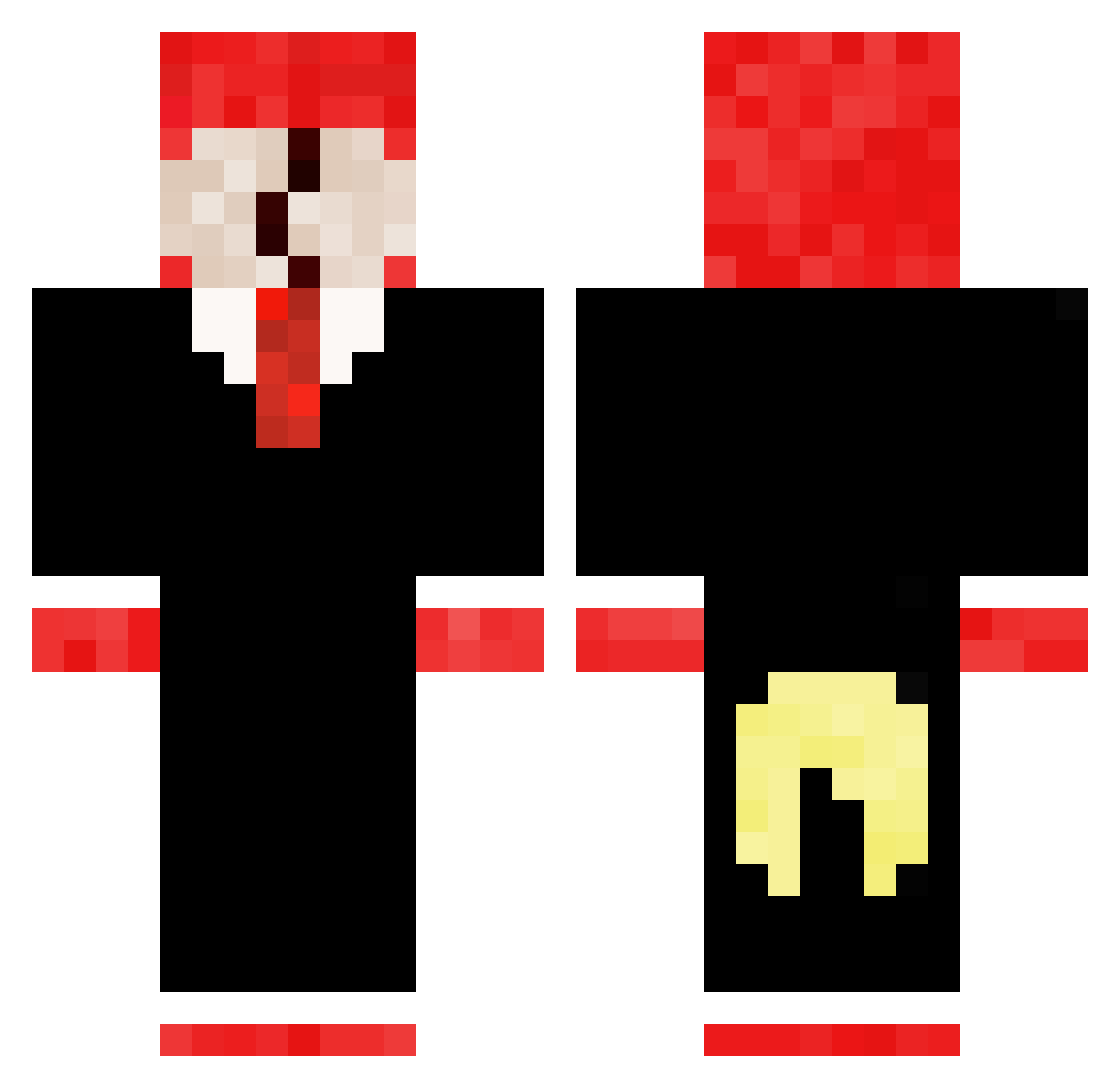 theonetruewumple Minecraft skin, front and back view