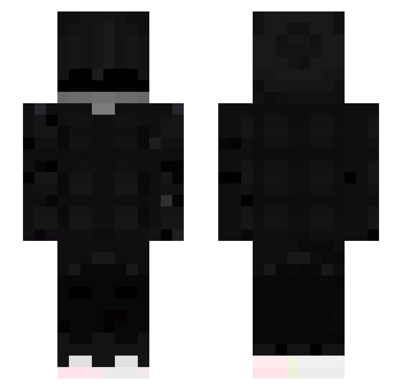 qiuii Minecraft skin, front and back view
