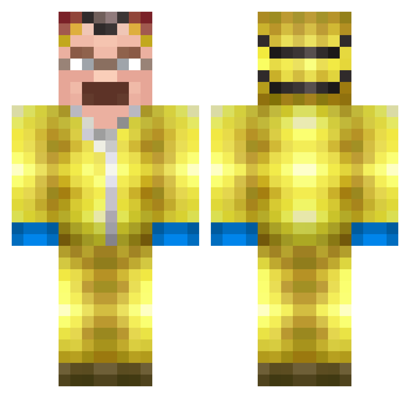RSHAMROK Minecraft skin, front and back view