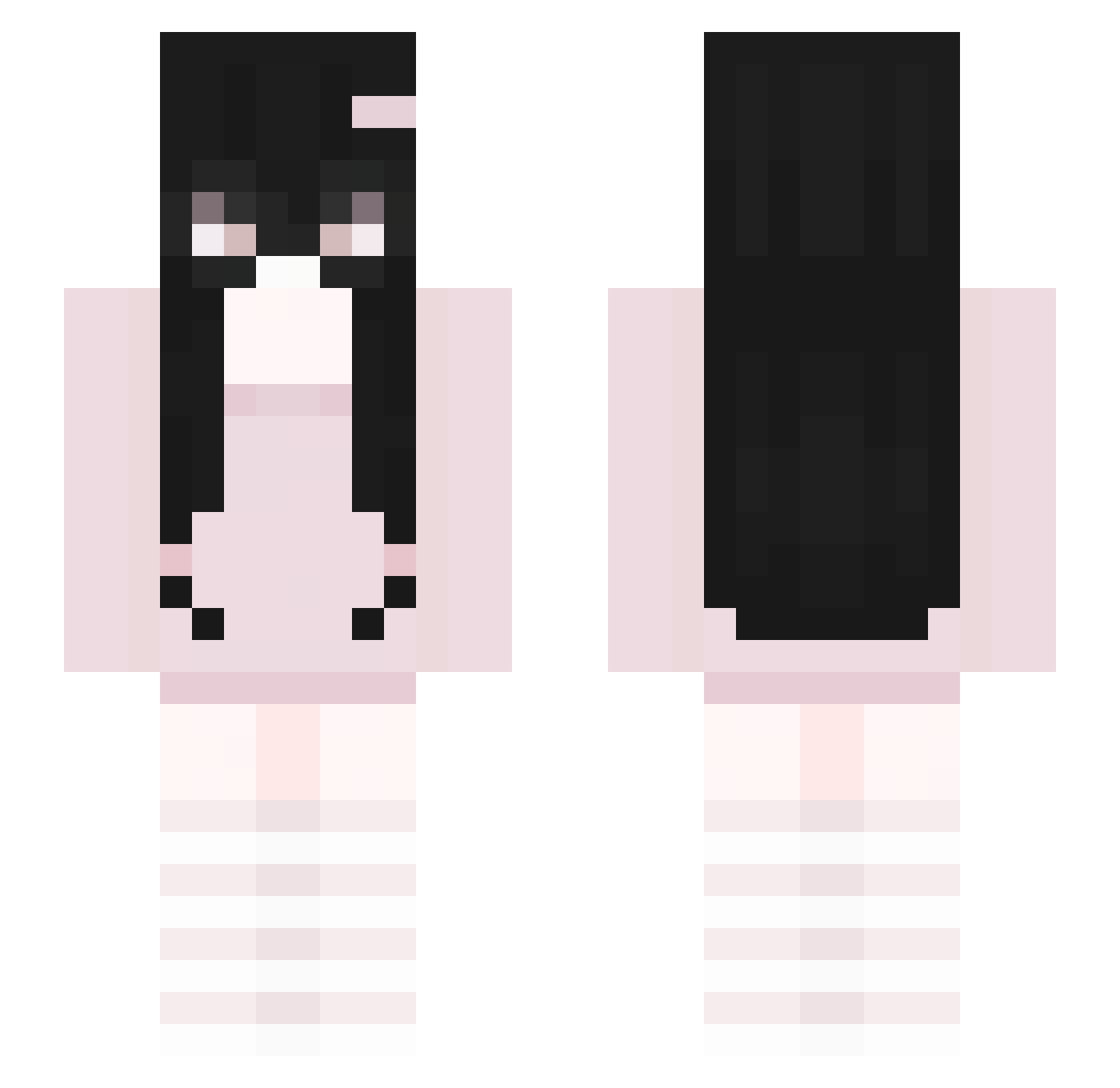 witcheries Minecraft skin, front and back view