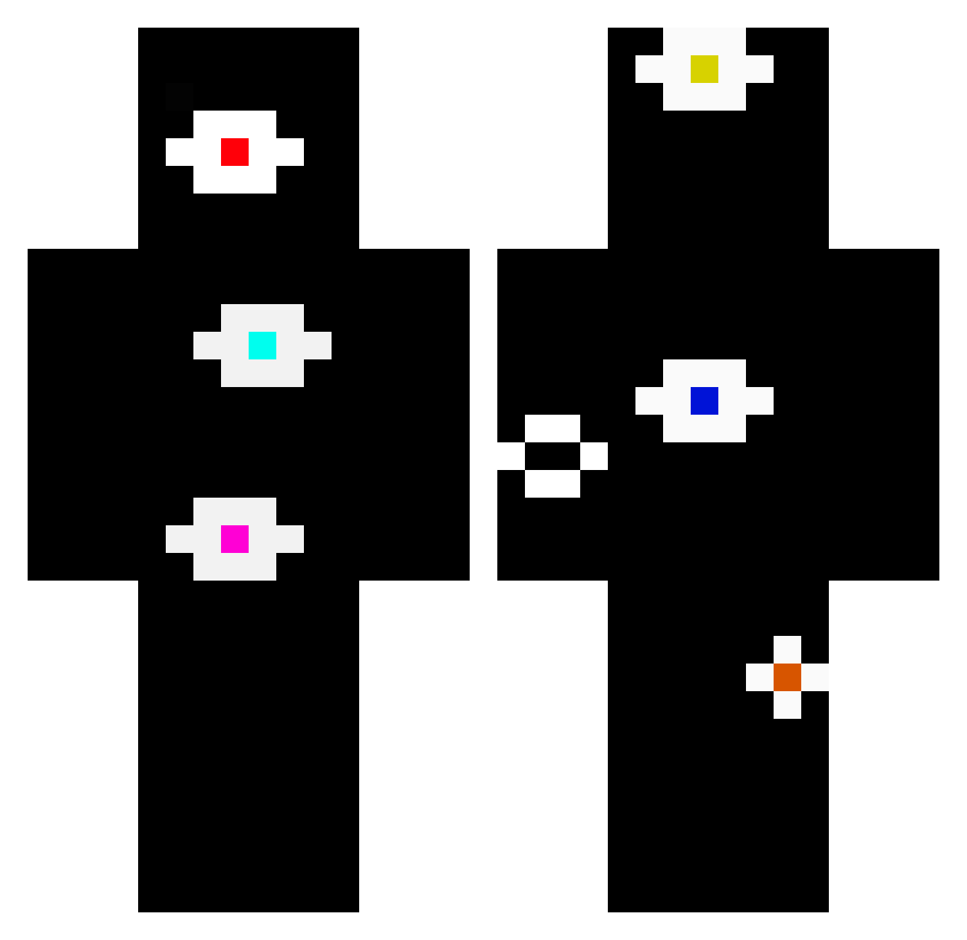 wydblast Minecraft skin, front and back view