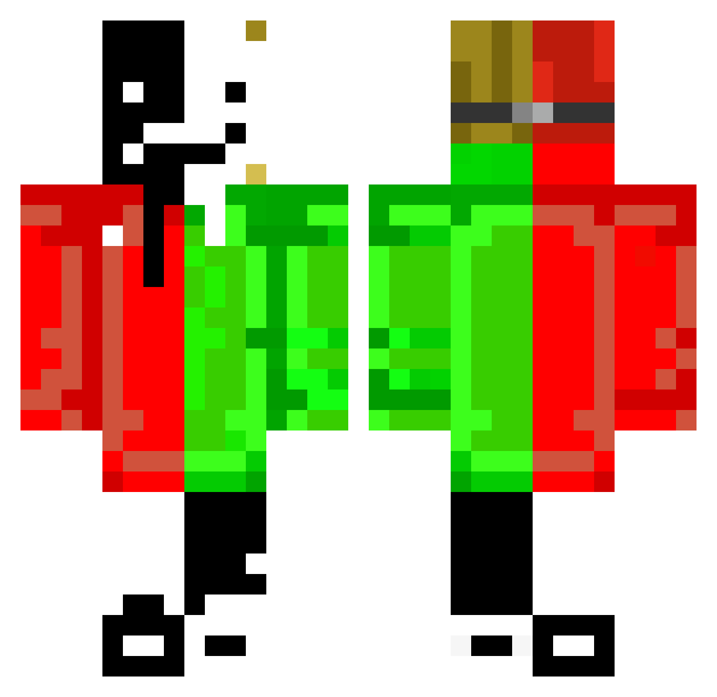 SpeedNinja Minecraft skin, front and back view