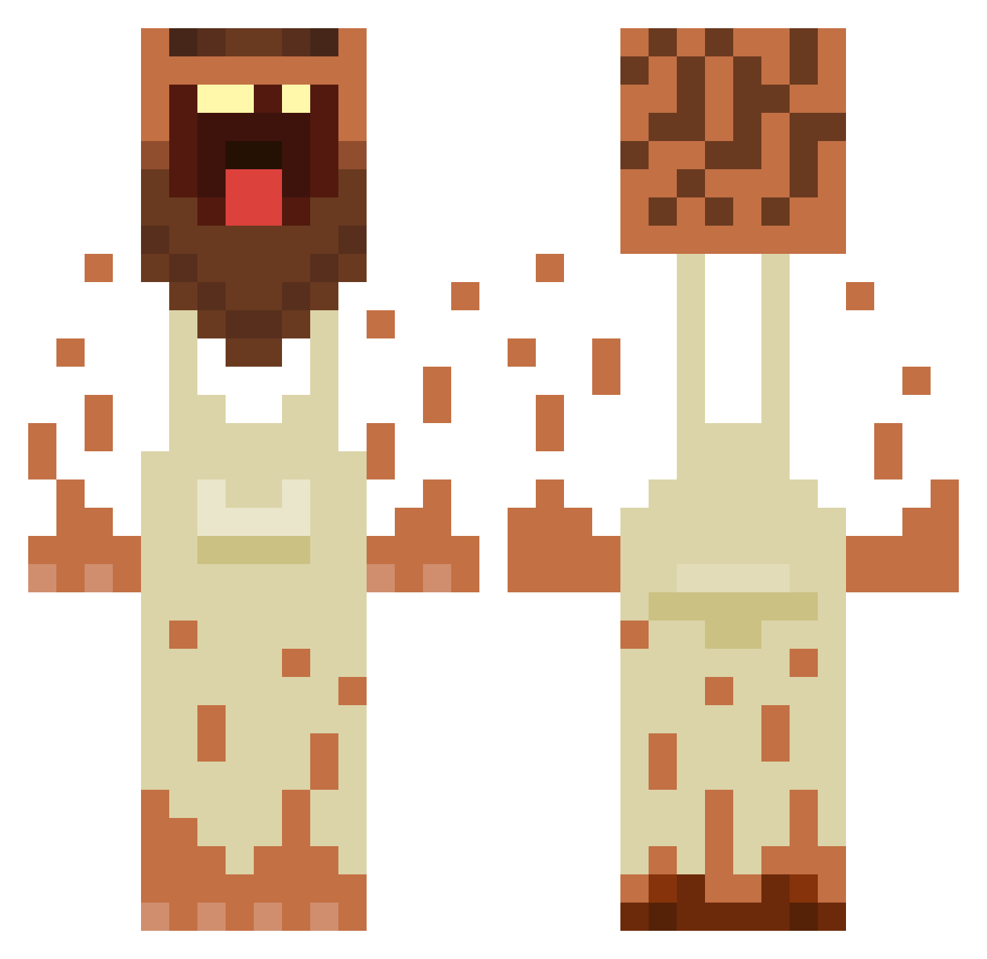 hahasbisme5487 Minecraft skin, front and back view