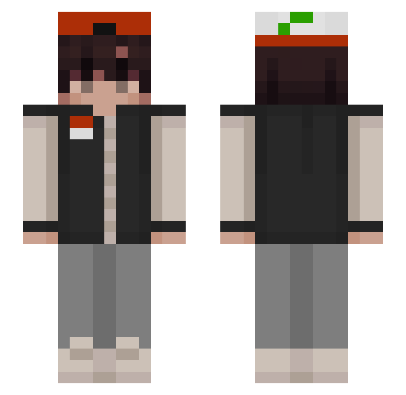 TheTaren Minecraft skin, front and back view