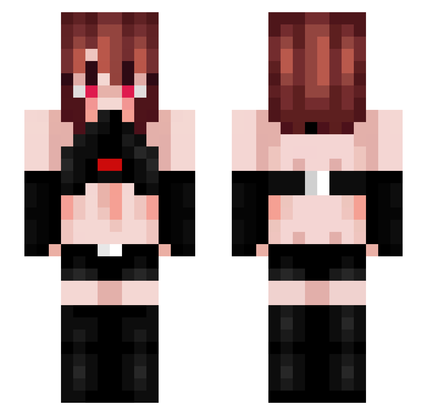 Bigpomfy69 Minecraft skin, front and back view