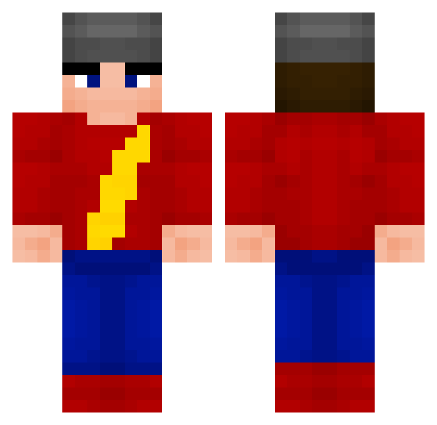 ohTomy Minecraft skin, front and back view