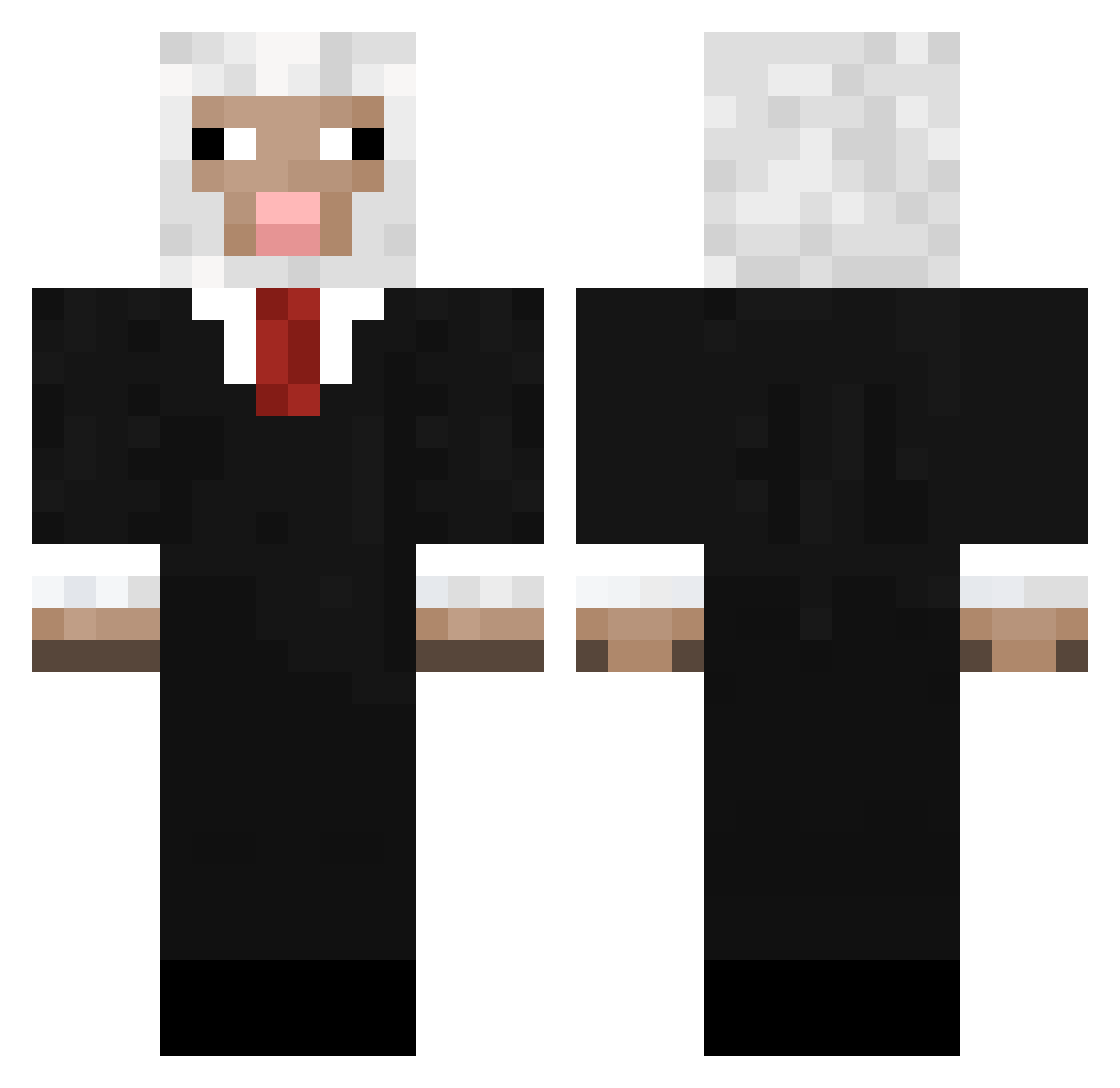 VoidKet Minecraft skin, front and back view