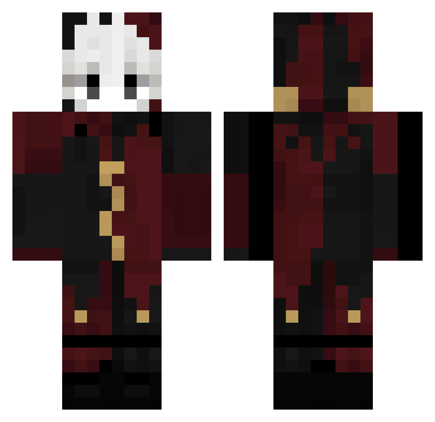 koyonami Minecraft skin, front and back view