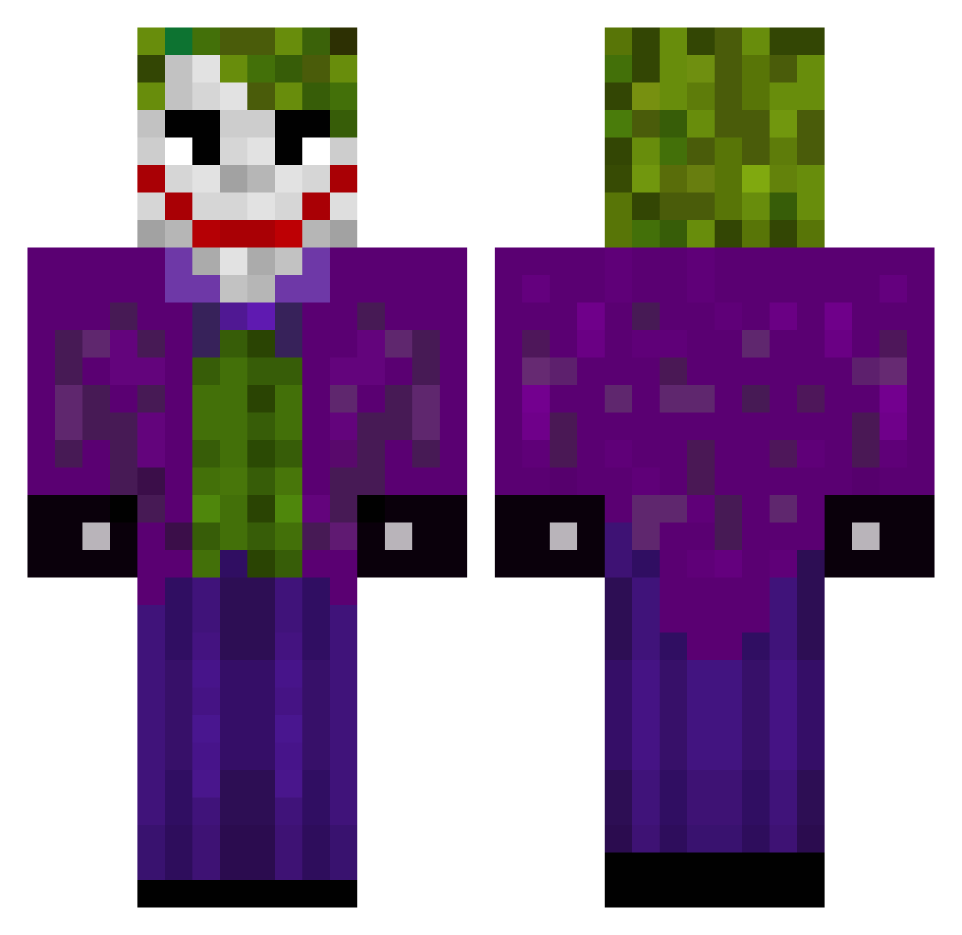 Musi300 Minecraft skin, front and back view