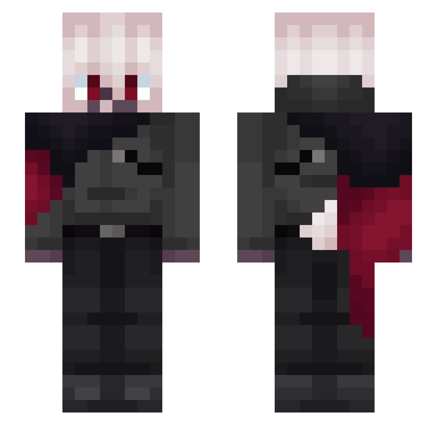 Popz_1 Minecraft skin, front and back view
