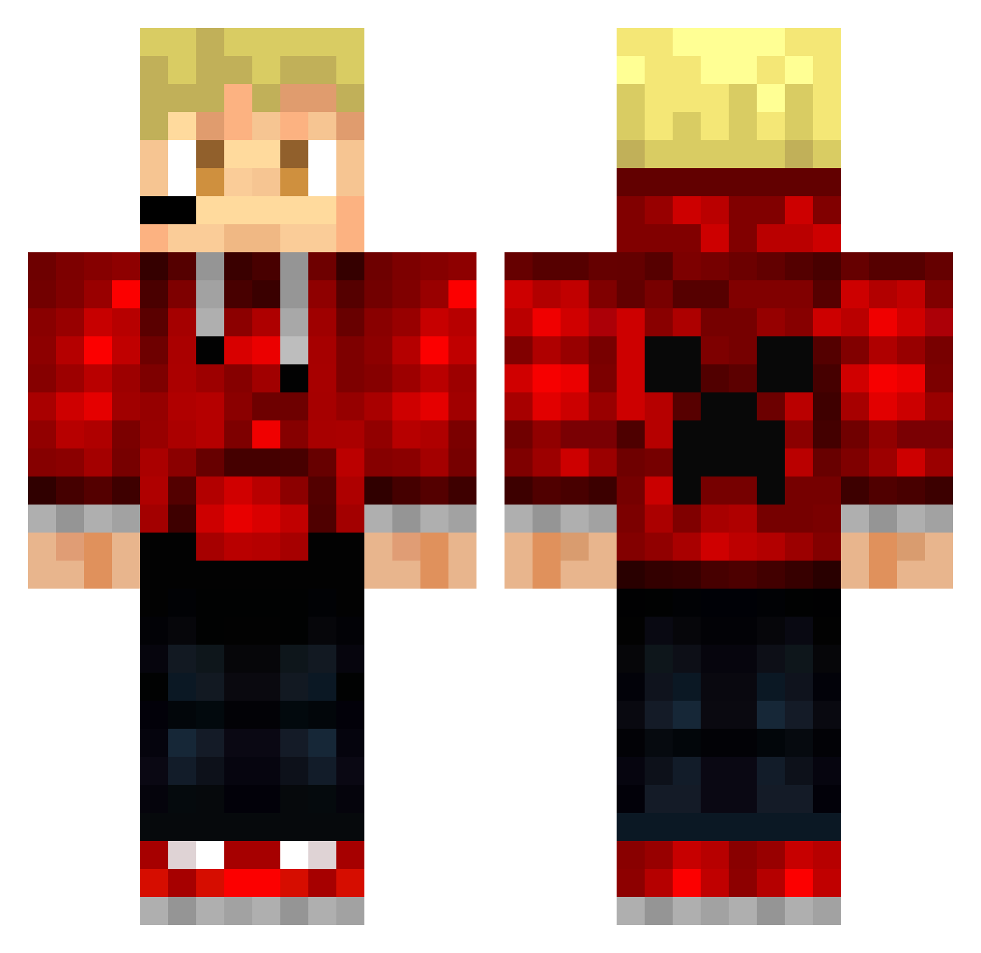 LordQueso Minecraft skin, front and back view
