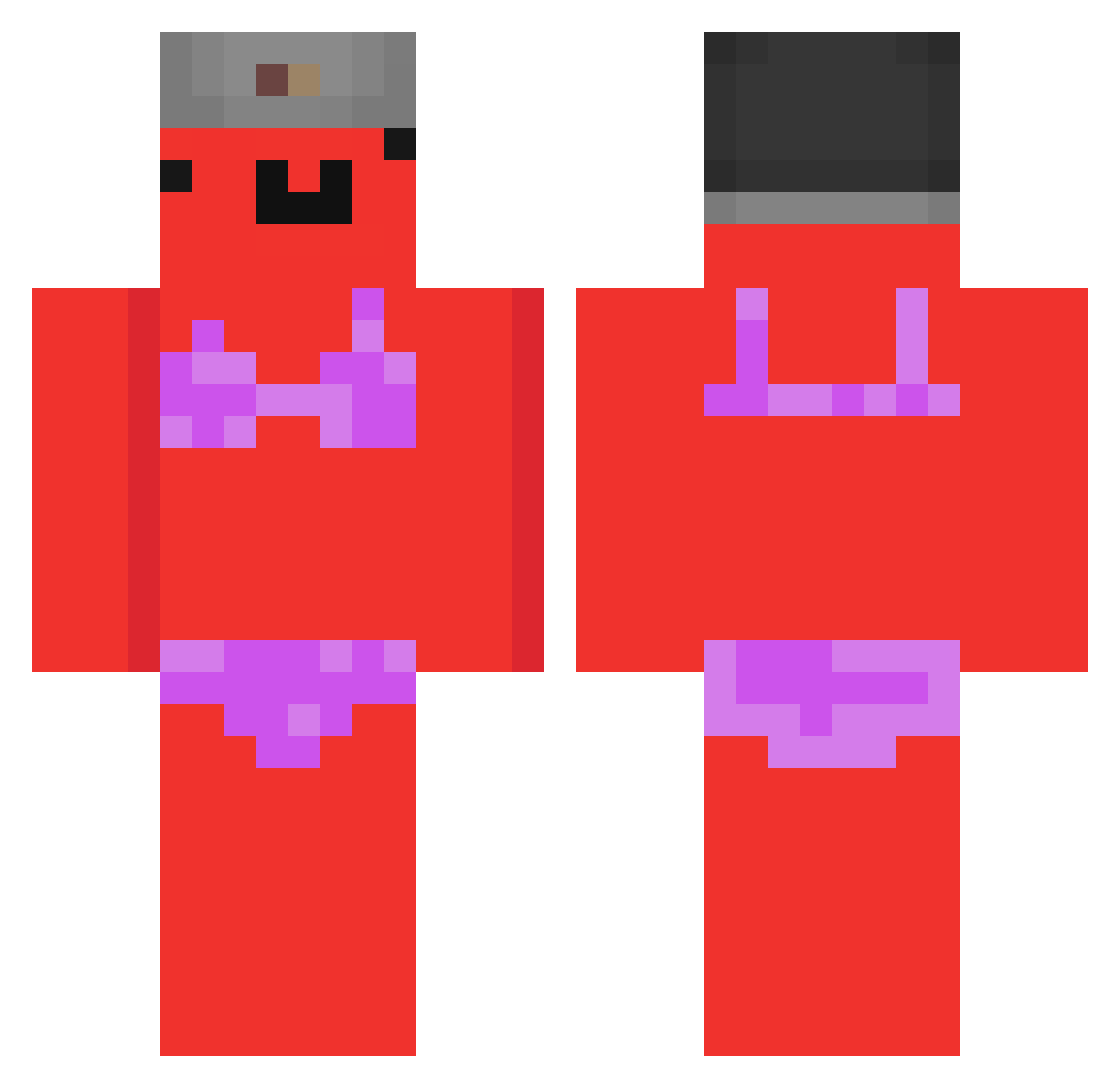 Z00MY27 Minecraft skin, front and back view