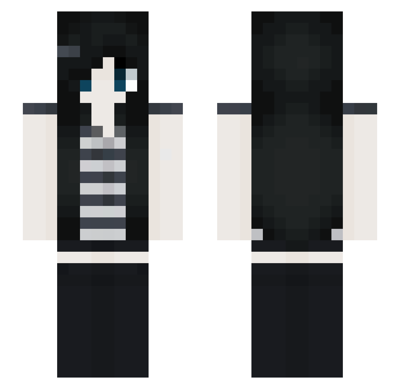 ss3k Minecraft skin, front and back view