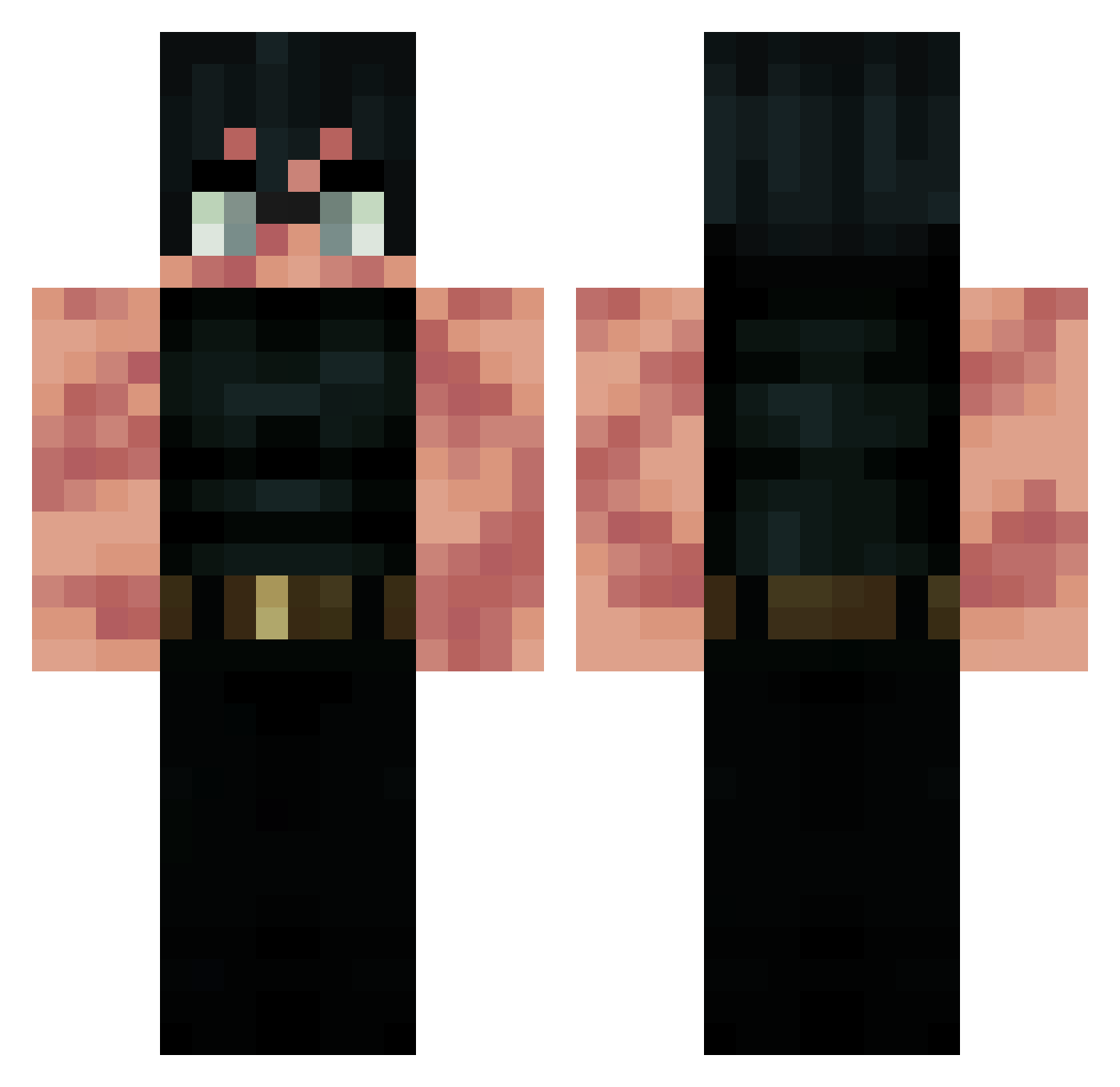STD_Hellcat Minecraft skin, front and back view