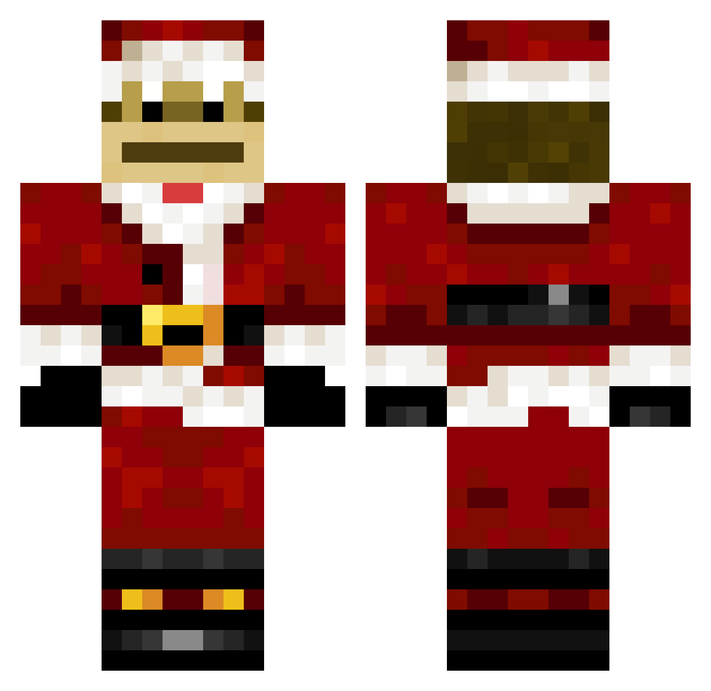 Klogst Minecraft skin, front and back view
