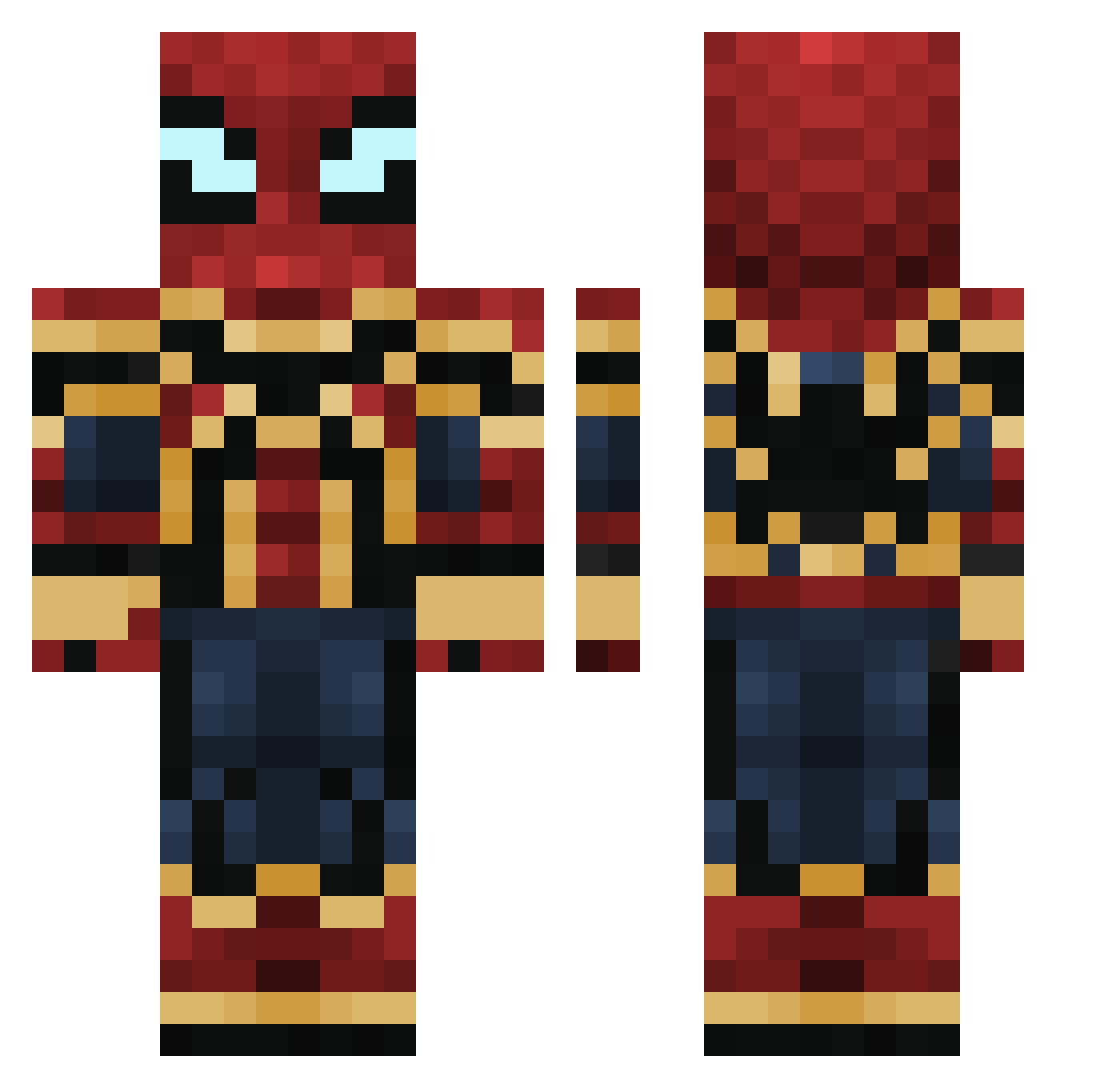 420BlazeTheJews Minecraft skin, front and back view