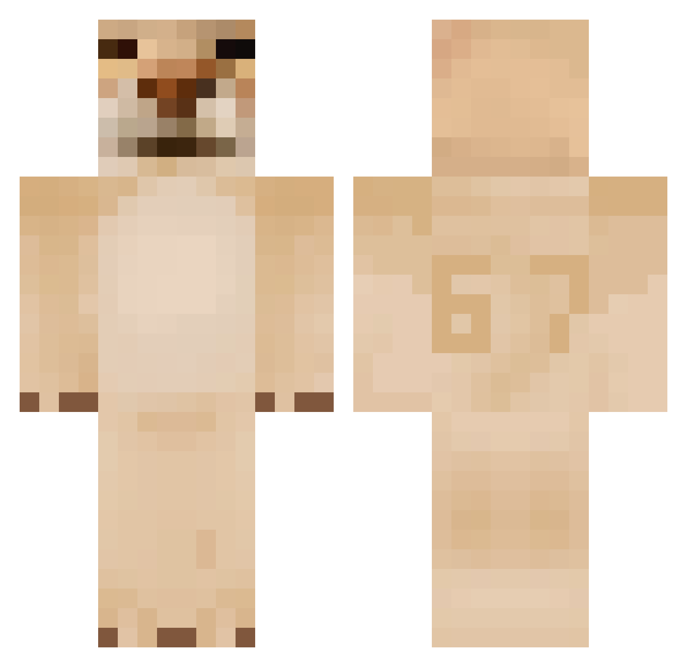 Mc_Edgar Minecraft skin, front and back view