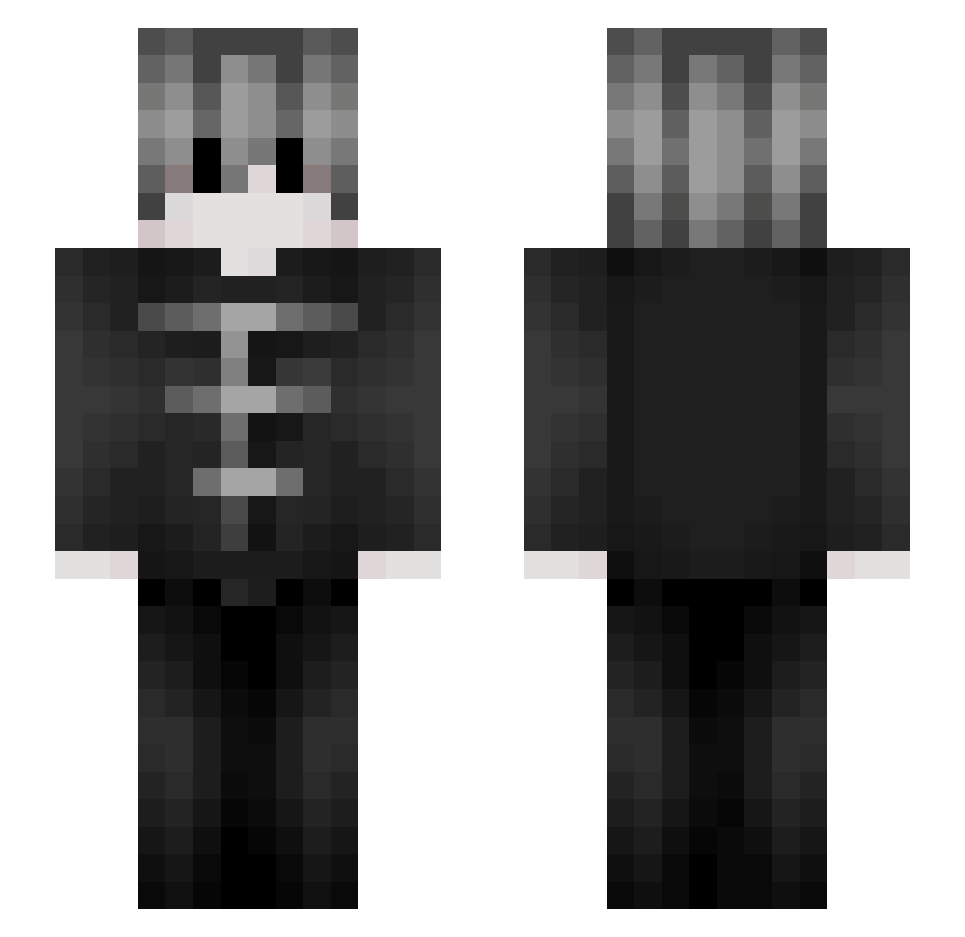 ekon_x Minecraft skin, front and back view
