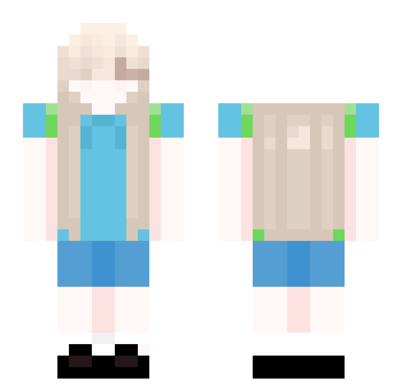 bibiay_ Minecraft skin, front and back view