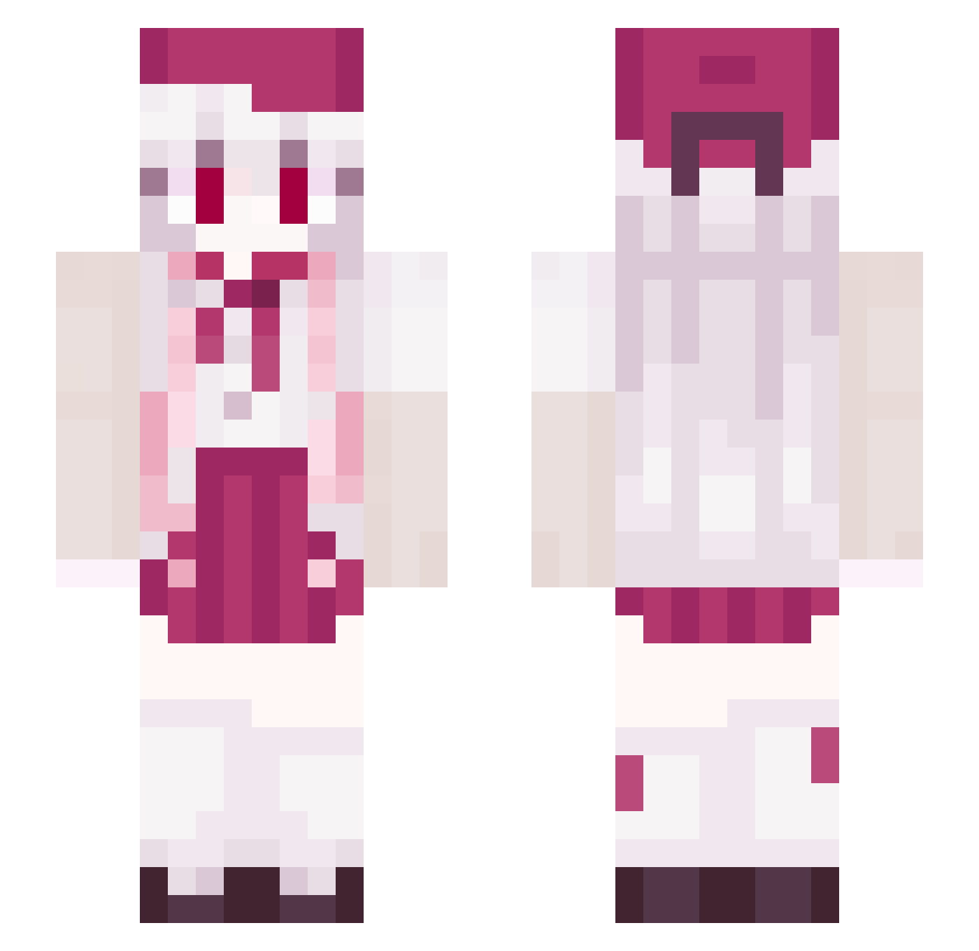SuperCatfishQAQ Minecraft skin, front and back view