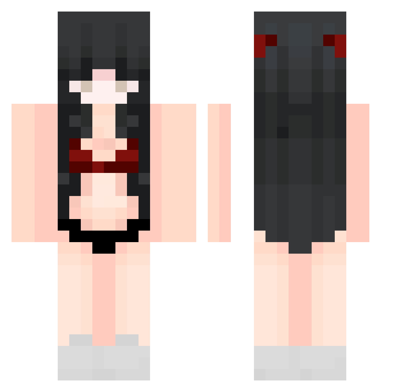 trollisaurez Minecraft skin, front and back view