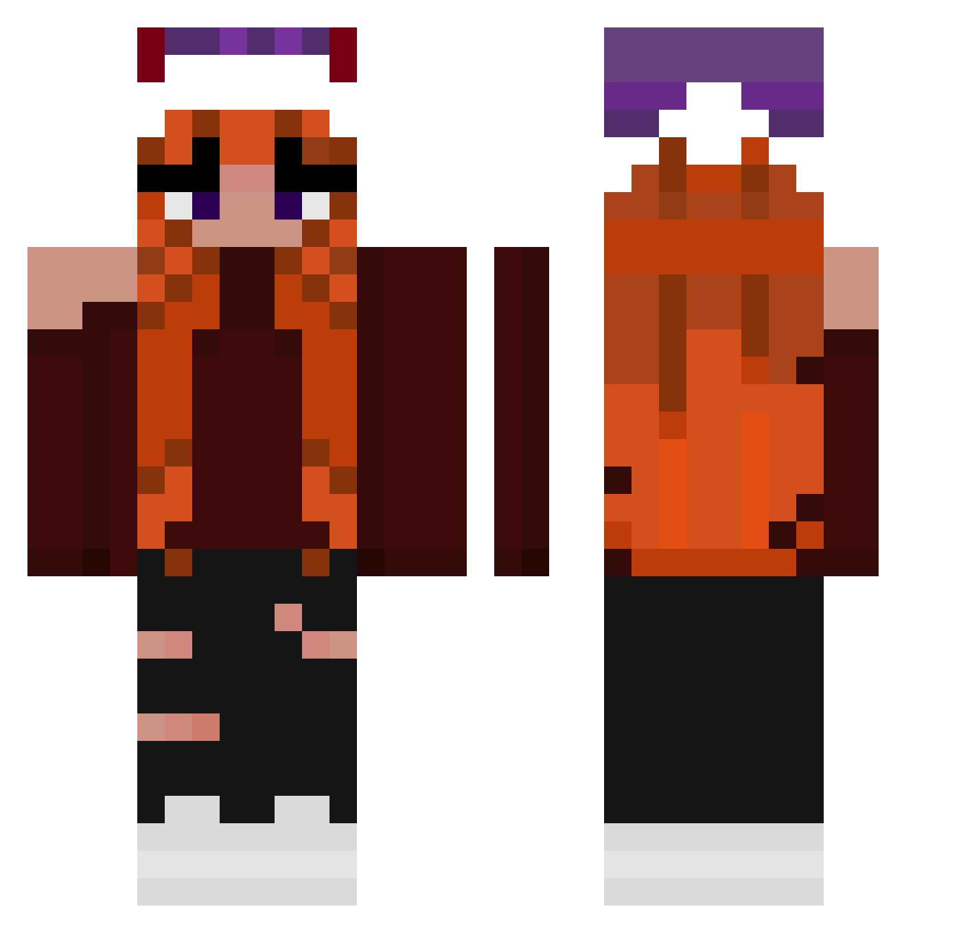 Wannabe_Lilith Minecraft skin, front and back view